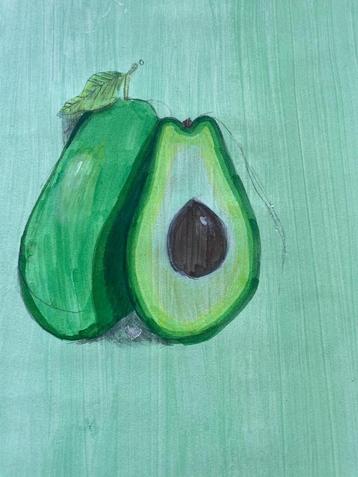 Avocado kunstwerk beschikbaar voor biedingen