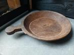Houten schaal met handvat, Schaal, Rond, Ophalen of Verzenden, Zo goed als nieuw