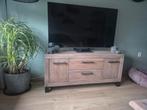 Tv meubel eikenhout van hevano serie evt met 2 opbergkasten, Huis en Inrichting, Ophalen, 100 tot 150 cm, Eikenhout, Zo goed als nieuw