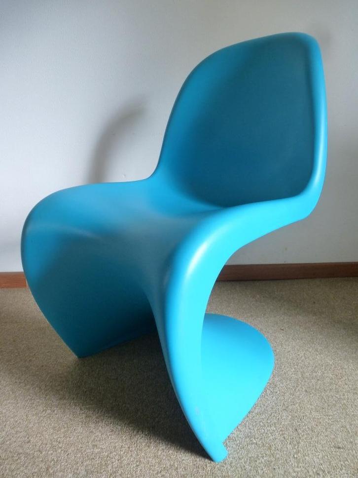 Verner Panton chair / origineel / turquoise / uit productie, Huis en Inrichting, Stoelen, Zo goed als nieuw, Eén, Kunststof, Blauw