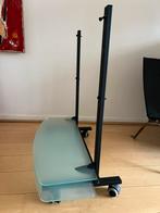 Tv-standaard op wielen, metaal/glas, Ophalen, Gebruikt