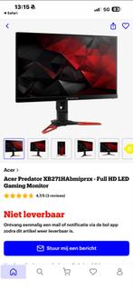 Acer predator gaming monitor, Computers en Software, Monitoren, Ophalen of Verzenden, Gebruikt