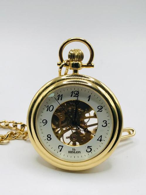 Hislon Hc Mechanical Pocket Watch - Men Skeleton Watch - 201, Sieraden, Tassen en Uiterlijk, Horloges | Heren, Gebruikt, Overige merken