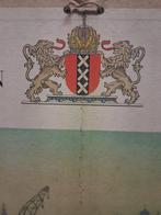 Oude prent Amsterdam 2, Verzamelen, Foto's en Prenten, Gebruikt, Ophalen of Verzenden, 1940 tot 1960, Gebouw