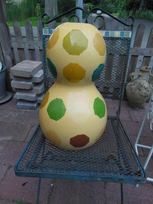 CURIOSA - ARTISTIEKE  VAAS - Apart  Model, Huis en Inrichting, Woonaccessoires | Vazen, Gebruikt, Geel, Minder dan 50 cm, Aardewerk of Porselein