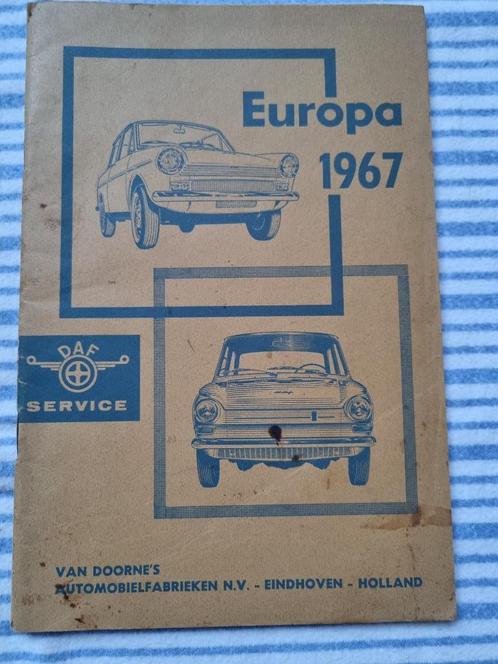 DAF service Europa 1967, Auto diversen, Handleidingen en Instructieboekjes, Ophalen of Verzenden