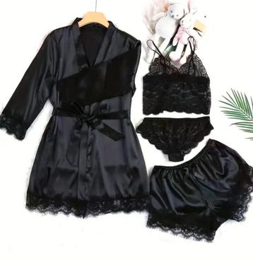 Zwarte Badjas Set XXL (44) - Nieuw! beschikbaar voor biedingen