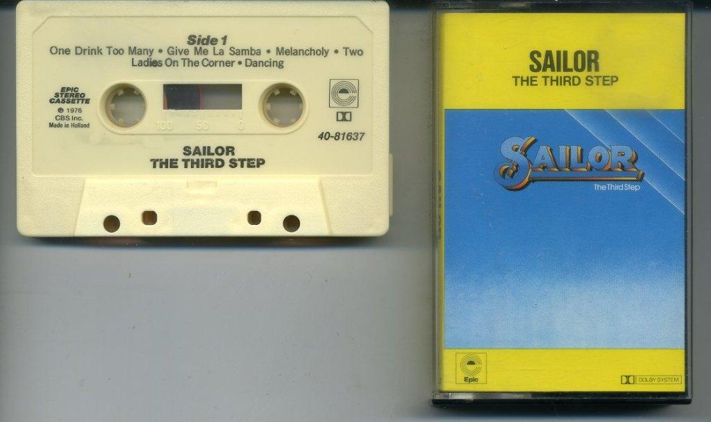 Sailor – The Third Step 10 nrs cassette 1976 ZGAN, 1 bandje, Ophalen of Verzenden, Zo goed als nieuw, Origineel