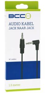 BCC Audio AUX Kabel Jack naar Jack 1,5M 90 Nieuw, Ophalen of Verzenden, Nieuw, Minder dan 2 meter, Overige kabels