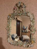 Porselein spiegel, Huis en Inrichting, Woonaccessoires | Spiegels, Ophalen, Minder dan 50 cm, Zo goed als nieuw, Minder dan 100 cm