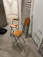 Houten klapstoelen - set van 4, Gebruikt, Bruin, Ophalen of Verzenden, Vier