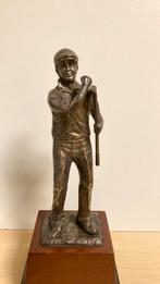 Golfer brons op sokkel., Antiek en Kunst, Ophalen of Verzenden