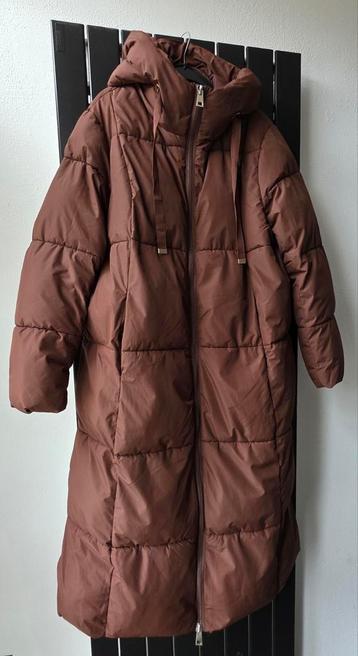 Zgan chocobruine lange jas draagbaar tm maat 48! beschikbaar voor biedingen