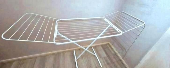 ALS NIEUW Stevig Wit RVS inklapbaar wasrek/droogrek, Tuin en Terras, Droogmolens en Wasrekken, Zo goed als nieuw, Wasrek, Ophalen of Verzenden