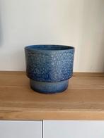 Bloempot blauw en vaas, Tuin en Terras, Bloempotten, Ophalen, Rond, Zo goed als nieuw, Aardewerk
