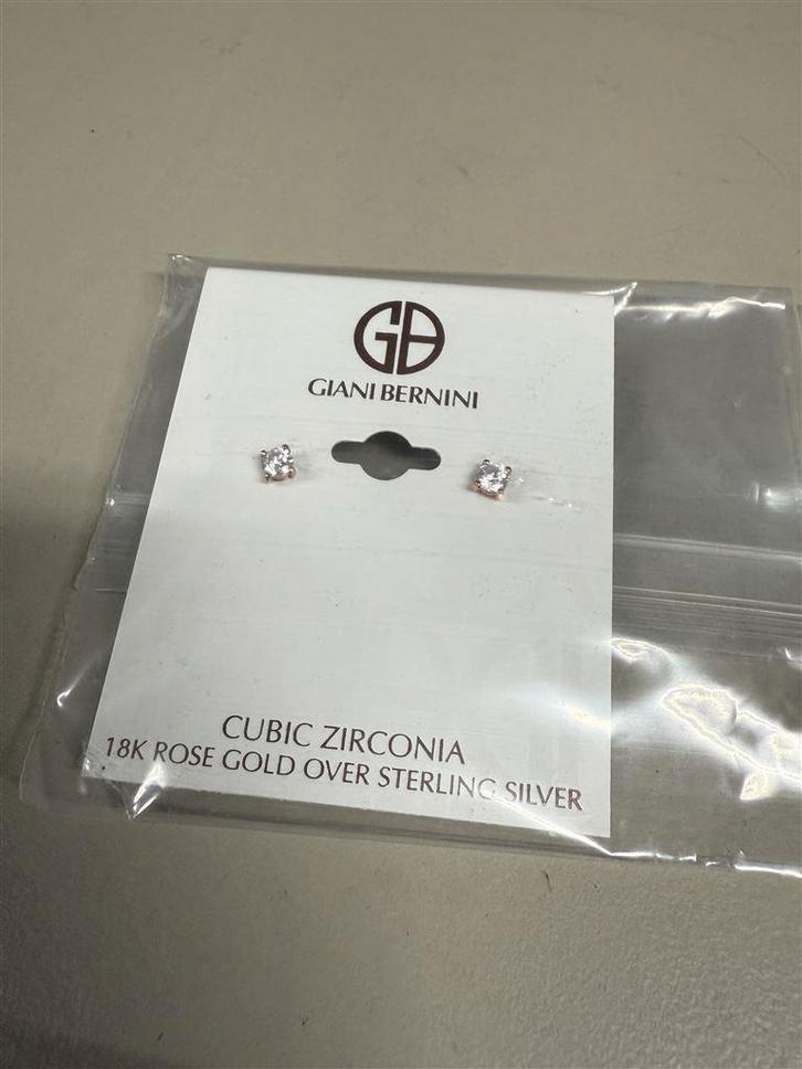 Giani Bernini oorbellen - 18k rose goud ofer sterling zilver, Sieraden, Tassen en Uiterlijk, Oorbellen, Nieuw, Zilver, Goud, Ophalen of Verzenden