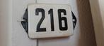 Oud emaille huisnummer 216 plaat 6,5 x 11 cm, Ophalen of Verzenden, Zo goed als nieuw