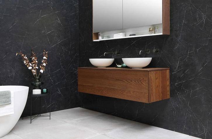 INK P2O Wastafelonderkast - 120x45x37.6cm Massief eiken, Huis en Inrichting, Badkamer | Badkamermeubels, Nieuw, Wastafelkast, Minder dan 100 cm