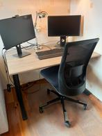 Kompleet bureauset te koop bureau en stoel. Apart kan ook, Ophalen, In hoogte verstelbaar, Zo goed als nieuw, Bureau