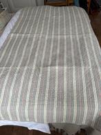 Sprei kleed deken  quilt streep blauw grijs Clayre and Eve, Gebruikt, Eenpersoons, Blauw, Ophalen of Verzenden