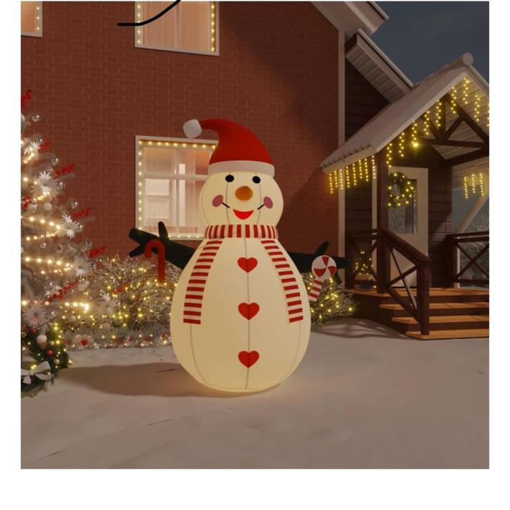 Sneeuwpop opblaasbaar met LED&apos;s 250 cm, Diversen, Kerst, Nieuw, Ophalen of Verzenden