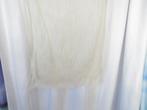 grote Ecru cashmere sjaal 132x110 cm handmade nepal, Maat 46/48 (XL) of groter, Ophalen of Verzenden, Handgemaakt, Sjaal