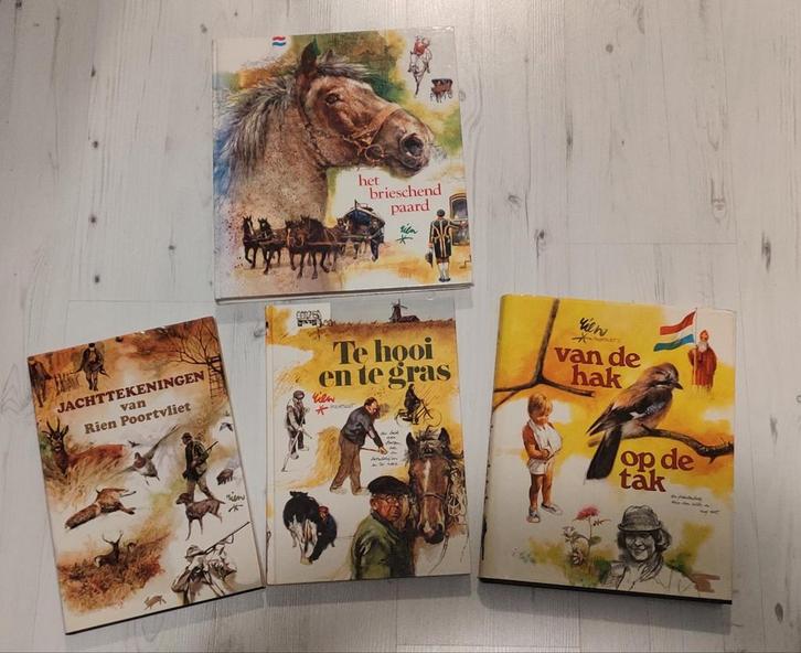 Rien Poortvliet - 4 Prachtige Boeken, Boeken, Kinderboeken | Jeugd | onder 10 jaar, Gelezen, Non-fictie, Ophalen of Verzenden