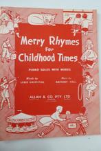 Merry Rhymes for Childhood Times, Muziek en Instrumenten, Bladmuziek, Zang, Gebruikt, Ophalen of Verzenden