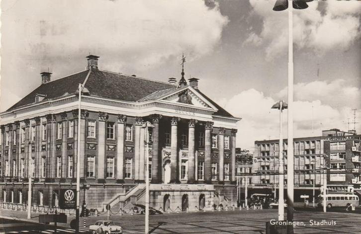 STAD GRONINGEN Stadhuis, Verzamelen, Ansichtkaarten | Nederland, Gelopen, Groningen, 1960 tot 1980, Verzenden