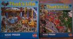 2 x Goliath that's life puzzel 1000 stukjes, Ophalen of Verzenden, 500 t/m 1500 stukjes, Zo goed als nieuw, Legpuzzel