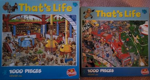 2 x Goliath that's life puzzel 1000 stukjes, Hobby en Vrije tijd, Denksport en Puzzels, Zo goed als nieuw, Legpuzzel, 500 t/m 1500 stukjes
