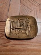 Bronzen schaaltje van Weeffabriek Jorzolino Haaksbergen, Ophalen of Verzenden