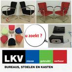 Gispen 412 fauteuils I Gispen 412 hockers I vloerglijders, Ophalen, 75 tot 100 cm, Zo goed als nieuw, Metaal