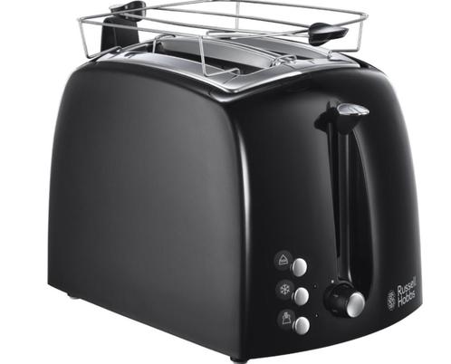 Russell Hobbs 22601-56 Textures Plus+ - Broodrooster - Zwart, Witgoed en Apparatuur, Broodroosters, Nieuw, Uitneembare kruimellade