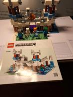Lego Minecraft 21186 Het IJskasteel - Compleet met Boekje, Ophalen of Verzenden, Zo goed als nieuw, Complete set, Lego