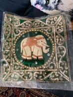 Nieuwe Kussensloop met Olifant, Ophalen of Verzenden, Nieuw, Groen, Vierkant