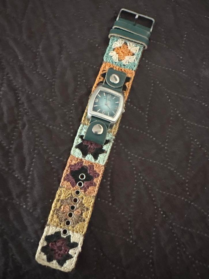 Fossil Dameshorloge met unieke band, Sieraden, Tassen en Uiterlijk, Horloges | Dames, Nieuw, Polshorloge, Fossil, Staal, Leer