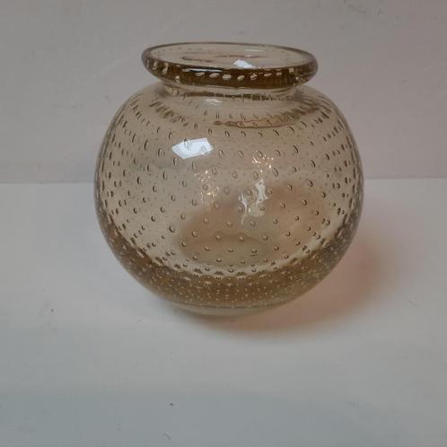 Spijkervaasje groen/geel, Antiek en Kunst, Antiek | Glas en Kristal, Ophalen of Verzenden
