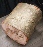 Massieve boomstam bijzettafel / plantensokkel 50x50, Tuin en Terras, Haardhout, Minder dan 3 m³, Ophalen, Overige houtsoorten