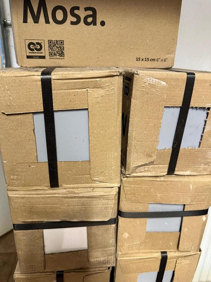 MOSA Wandtegels 15x15 2 soorten (blauw & wit), Doe-het-zelf en Verbouw, Tegels, Nieuw, Wandtegels, Keramiek, Minder dan 20 cm