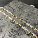 14 karaats gouden ketting flat magnum schakel massief, Sieraden, Tassen en Uiterlijk, Kettingen, Ophalen of Verzenden, Nieuw, Goud
