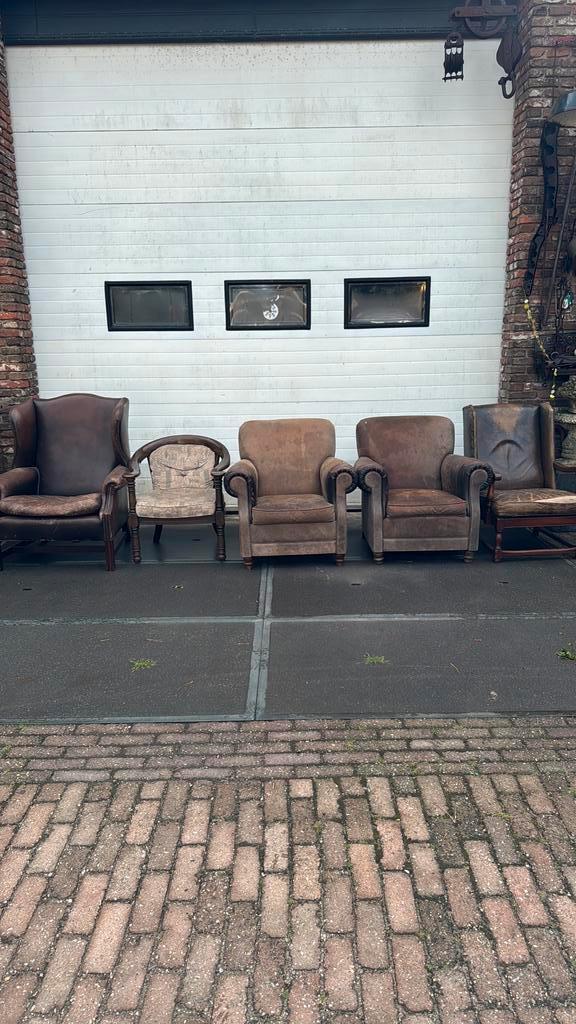 Vintage stoelen Fauteuil’s Antieke Brocante Stoelen, Huis en Inrichting, Woonaccessoires | Kisten, Zo goed als nieuw, Minder dan 50 cm
