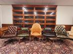 Diverse Chesterfield Engelse bureaustoelen van leer, Ophalen, Zo goed als nieuw, Zwart, Bureaustoel