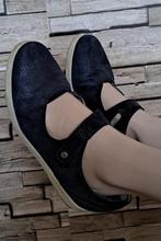 WOLKY Donkerblauwe Lederen Ballerina's, maat 38, Wolky, Verzenden, Blauw, Sneakers of Gympen