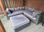 Gebruikte loungeset van wicker, Tuin en Terras, Tuinsets en Loungesets, Ophalen, 5 zitplaatsen, Gebruikt, Bank