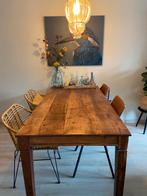 Indian teak tafel 180 x 90 cm, Ophalen, 50 tot 100 cm, Zo goed als nieuw, 150 tot 200 cm