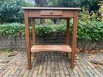 Brocante tafeltje met lade., Huis en Inrichting, Tafels | Sidetables, Ophalen, 50 tot 100 cm, Overige houtsoorten, Vintage, brocante, landelijk