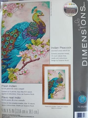 Borduurpakket Indian Peacock van Dimensions beschikbaar voor biedingen