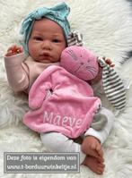 Roze konijn Knuf geborduurd met naam, Ophalen of Verzenden, Nieuw, Kraamcadeau