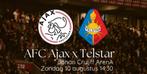 Ajax Telstar 2x vak 418 onderin naast elkaar, Tickets en Kaartjes, Twee personen